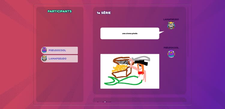 Screenshoot du projet Cloned Gartic Phone, Fourth project on my own