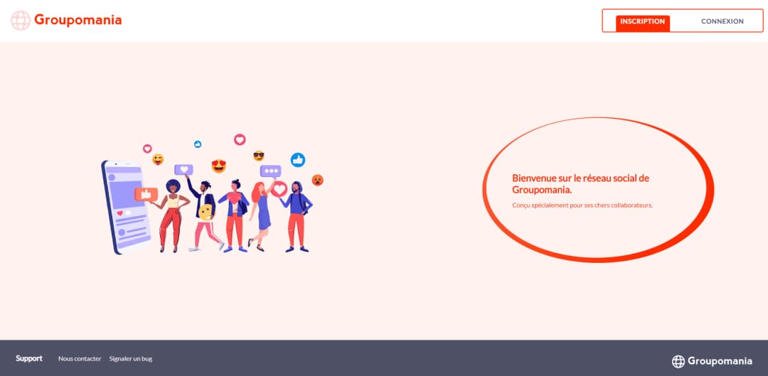 Screenshoot du projet Groupomania - Sixth project for OpenClassrooms
