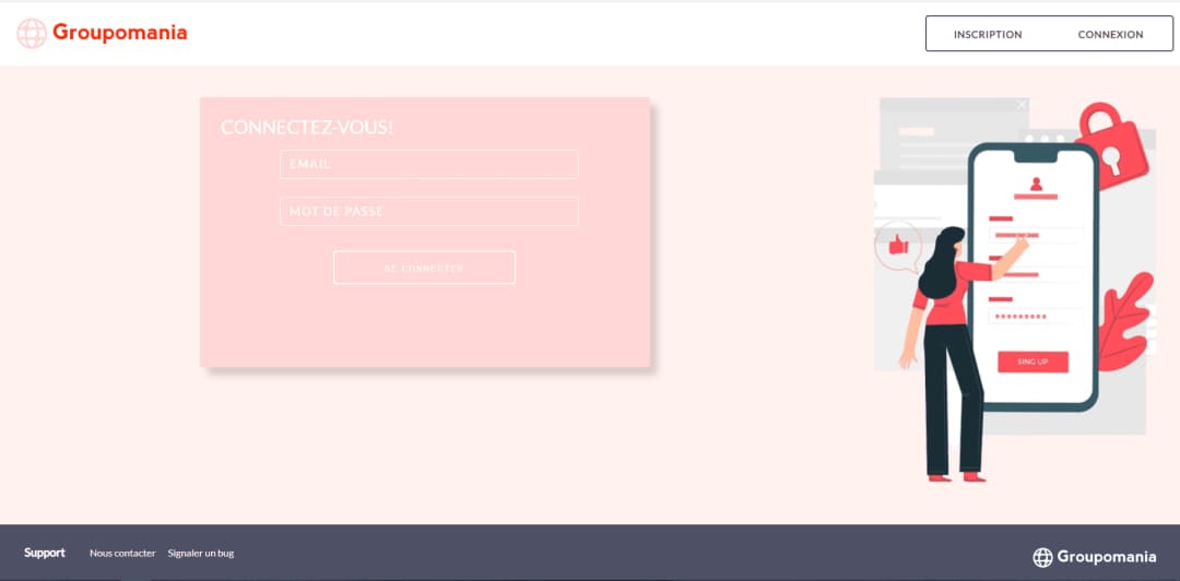 Screenshoot du projet Groupomania - Sixth project for OpenClassrooms