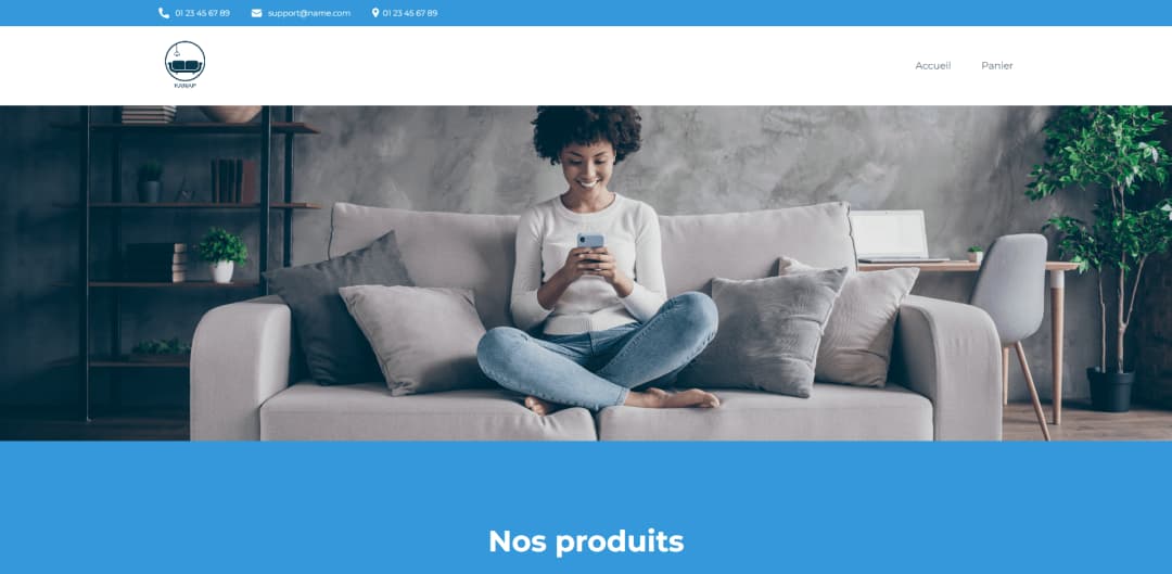 Screenshoot du projet Kanap - Fourth project for OpenClassrooms