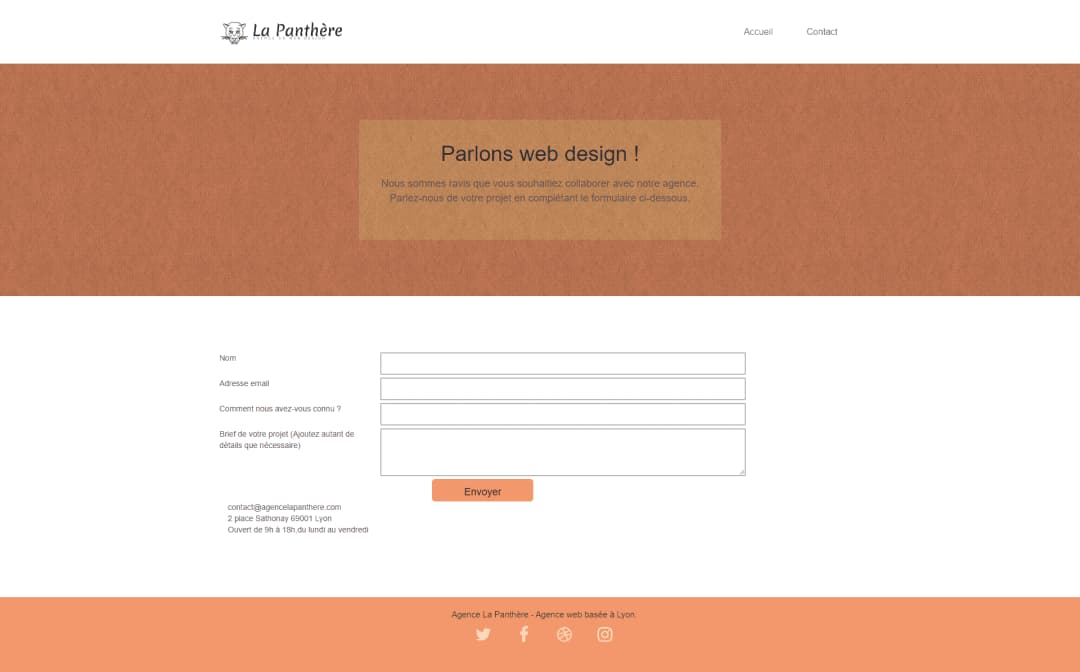Screenshoot du projet LaPanthere - Third project for OpenClassrooms