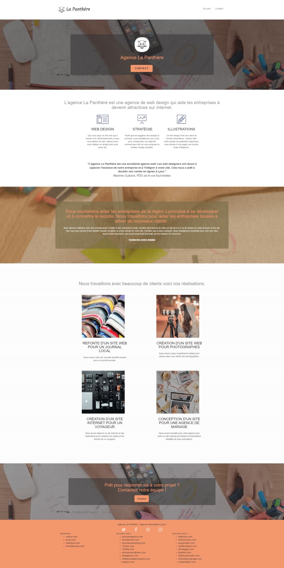 Screenshoot du projet LaPanthere - Third project for OpenClassrooms