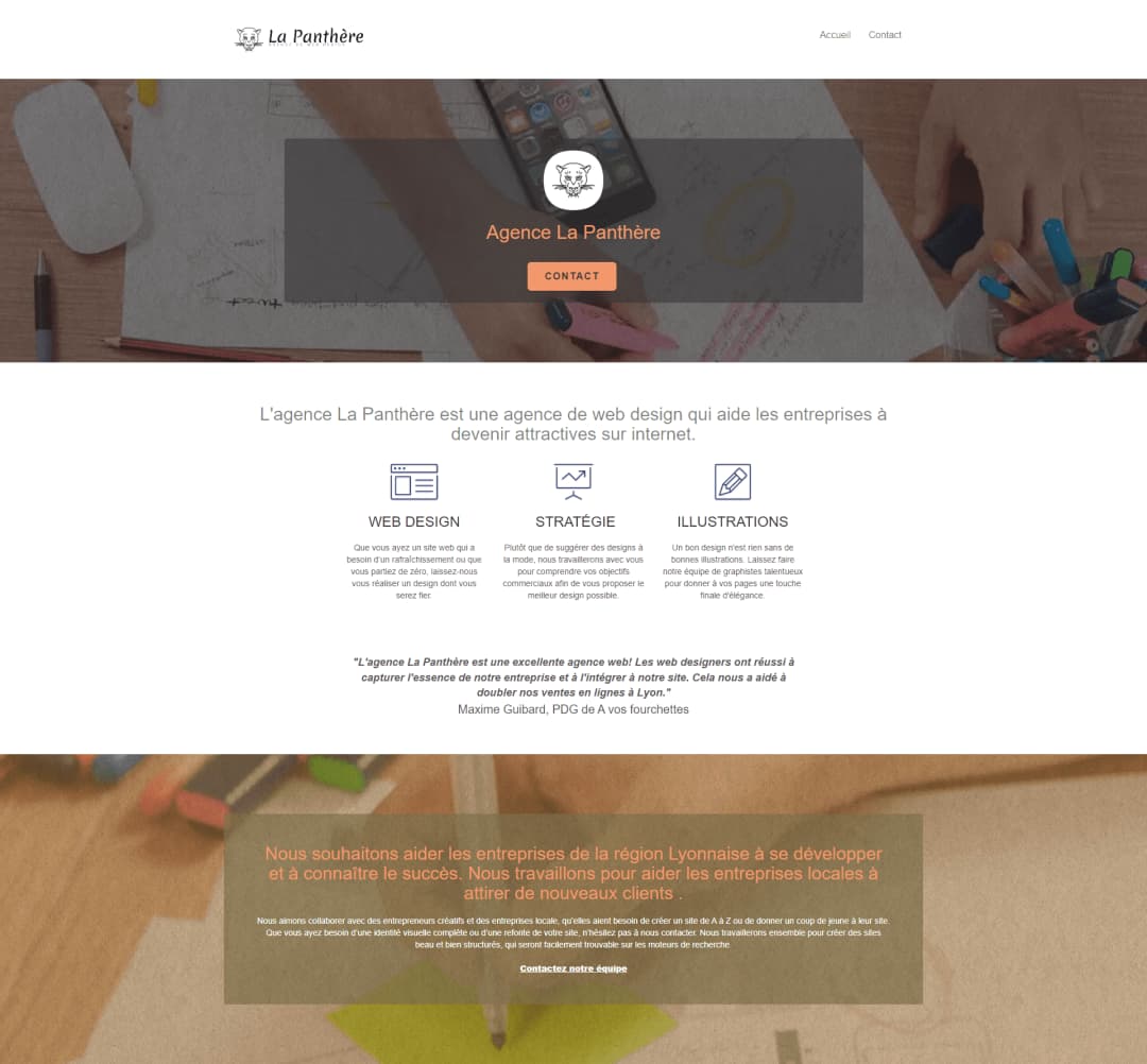 illustration du projet:LaPanthere - Third project for OpenClassrooms