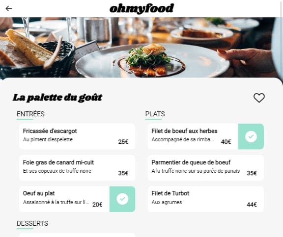 illustration du projet:OhMyFood - Second project for OpenClassrooms