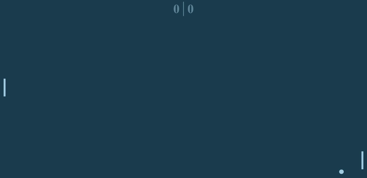 Screenshoot du projet Pong clone