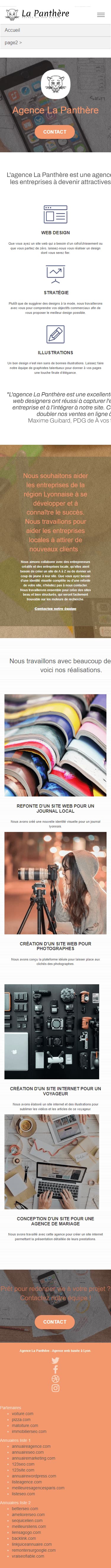 Screenshoot du projet LaPanthere - Third project for OpenClassrooms