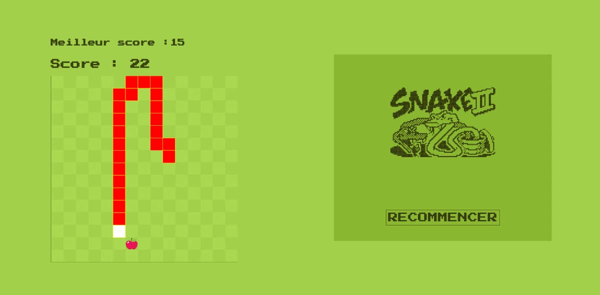 Screenshoot du projet Snake clone