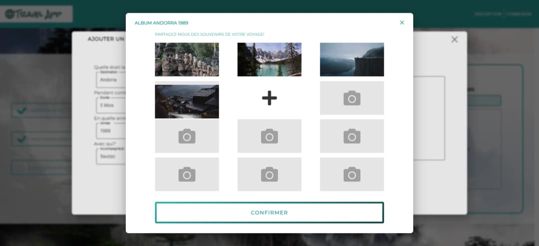 Screenshoot du projet Travel App - First project on my own